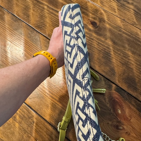 Spartina 449 blue/white lime purse. Crossbody. Linen and genuine leather - Picture 11 of 11